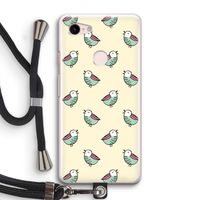Vogeltjes: Pixel 3 Transparant Hoesje met koord