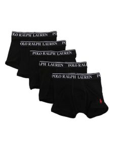 POLO RALPH LAUREN KIDS lot de 5 boxers à bande logo - Noir