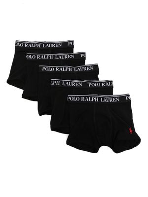 POLO RALPH LAUREN KIDS lot de 5 boxers à bande logo - Noir
