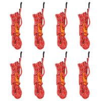 VidaXL Tentscheerlijnen met spanners 8 st reflecterend 4 m 4 mm