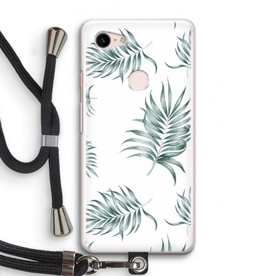 Simple leaves: Pixel 3 Transparant Hoesje met koord