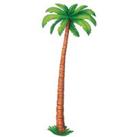 Decoratie Hawaii party thema palmboom - papier - 180 cm - thumbnail