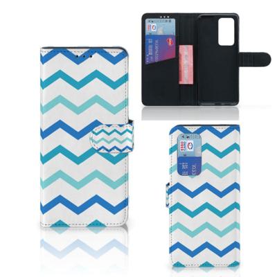 Huawei P40 Pro | Telefoon Hoesje | Zigzag Blauw