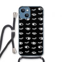 Eye pattern #3: iPhone 13 mini Transparant Hoesje met koord
