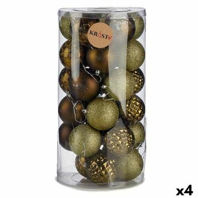 Set kerstballen Groen PVC 8 x 8,5 x 8 cm (4 Stuks)