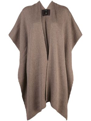 VOZ poncho en maille - Marron