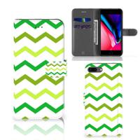 Apple iPhone 7 Plus | 8 Plus | Telefoon Hoesje | Zigzag Groen