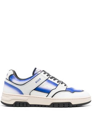 MSGM baskets en cuir de veau - Bleu