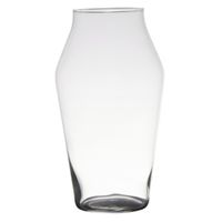 Transparante home-basics vaas/vazen van glas 25 x 16 cm   -
