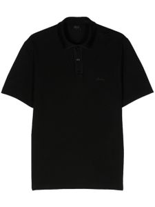 Brioni polo en coton à logo brodé - Noir