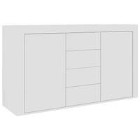 The Living Store Dressoir - Bijzetkast - Afmetingen- 120 x 36 x 69 cm - Kleur- wit - Materiaal- spaanplaat - thumbnail