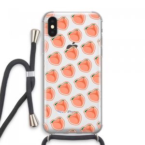 Just peachy: iPhone XS Max Transparant Hoesje met koord