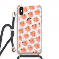 Just peachy: iPhone XS Max Transparant Hoesje met koord Just peachy: iPhone XS Max Transparant Hoesje met koord