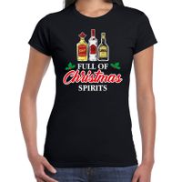 Foute drank humor Kerst T-shirt voor dames zwart