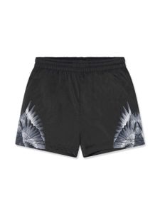 Marcelo Burlon County Of Milan Kids short de sport à imprimé graphique - Noir