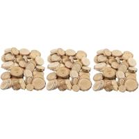 Kleine hobby schijfjes - mix ca 420x stuks - hout - hobby - knutselen - knutselhoutjes