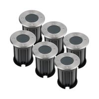 HOFTRONIC™ 6x Maisy dimbare LED Grondspot rond RVS excl. lichtbron IP67 straal waterdicht 3 jaar garantie