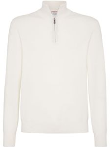 Brunello Cucinelli polo en maille fine - Blanc