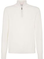 Brunello Cucinelli polo en maille fine - Blanc