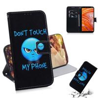 Woede patroon gekleurde tekening horizontale Flip lederen draagtas voor Nokia 3 1 Plus met houder & kaartsleuven & portemonnee