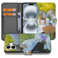 Book Case Hoesje Maken iPhone 16 Plus | Eigen telefoonhoesje ontwerpen | Op maat gemaakt