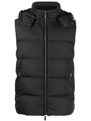 Moorer gilet matelassé à col montant - Noir