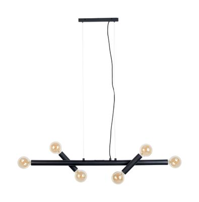 Zuiver Hanglamp 'Hawk' Wide, 6-lamps, kleur Zwart