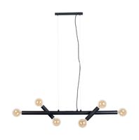 Zuiver Hanglamp 'Hawk' Wide, 6-lamps, kleur Zwart