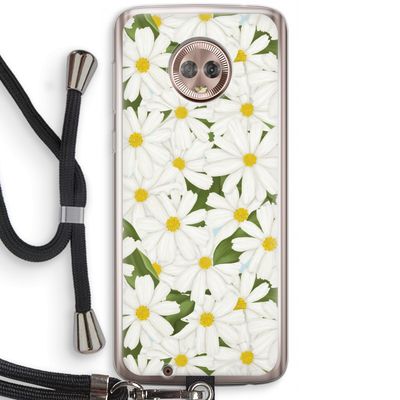 Summer Daisies: Motorola Moto G6 Transparant Hoesje met koord