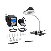 Digitaal soldeerstation - 70 W - Geheugentoetsen - Accessoires - Loeplamp