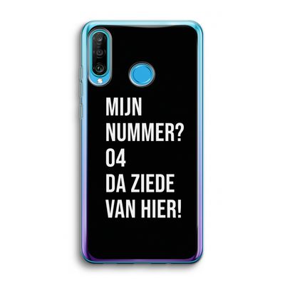 Da ziede van hier - Zwart: Huawei P30 Lite Transparant Hoesje