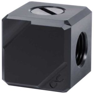 Alphacool Eiszapfen connection terminal 4-way G1/4 IT - acetal black verbinding