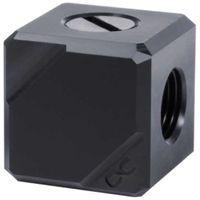 Alphacool Eiszapfen connection terminal 4-way G1/4 IT - acetal black verbinding