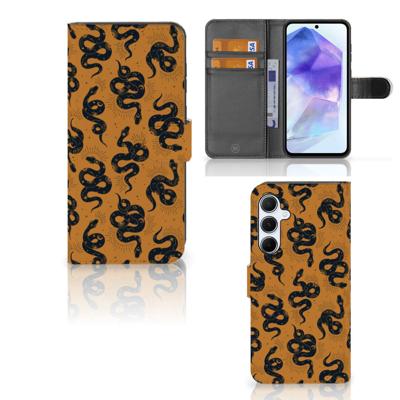 Telefoonhoesje | Met pasjeshouder | voor Samsung Galaxy A55 Snakes