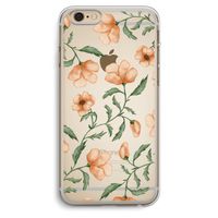 Peachy flowers: iPhone 6 Plus / 6S Plus Transparant Hoesje