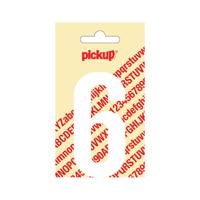 Plakcijfer Nobel 90 mm wit 6 Pickup - Pickup