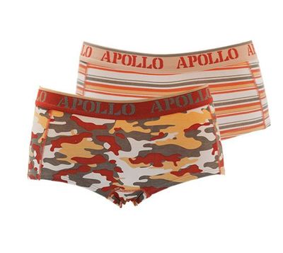 Apollo Dames hipster Camo Oranje-XS Apollo Dames hipster Camo Oranje-XS