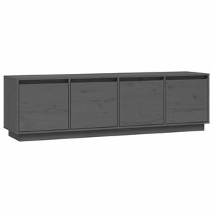 vidaXL Tv-meubel 156x37x45 cm massief grenenhout grijs