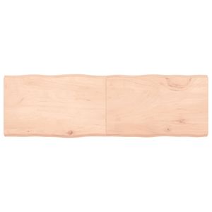 Tafelblad natuurlijke rand 160x50x6 cm massief eikenhout