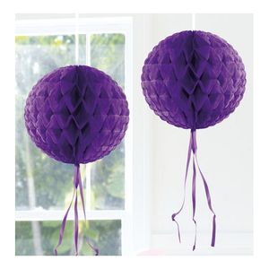 Decoratie bol paars 30 cm