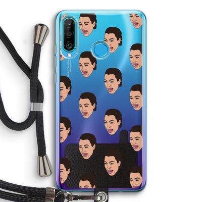 Ugly Cry Call: Huawei P30 Lite Transparant Hoesje met koord
