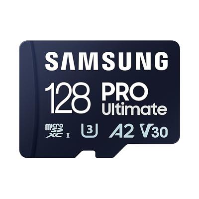 SamsungPro Ultimate microSD card 128GB + USB-adapter Micro SD-kaart Blauw