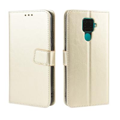 Retro Crazy Horse textuur horizontale Flip lederen case voor Huawei Nova 5i Pro/mate 30 lite met houder & kaartsleuven & fotolijstjes (goud)