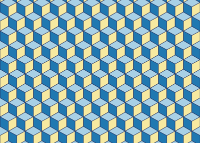 3D effect geometrisch vinyl vloerkleed keuken