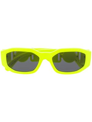 Versace Eyewear lunettes de soleil à monture ovale - Jaune