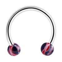 Circular barbell Chirurgisch staal 316L / Acryl Circular Barbells - thumbnail