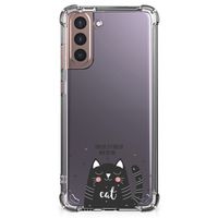 Samsung Galaxy S21 Plus Stevig Bumper Hoesje Cat Good Day - thumbnail