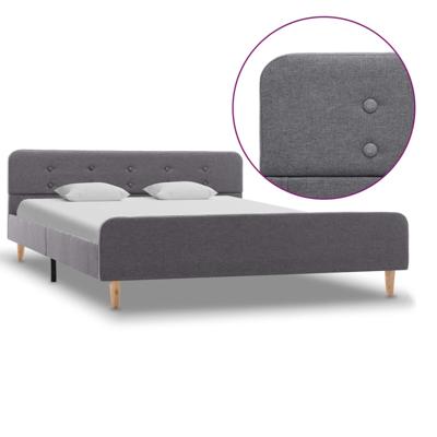 Bedframe stof lichtgrijs 160x200 cm