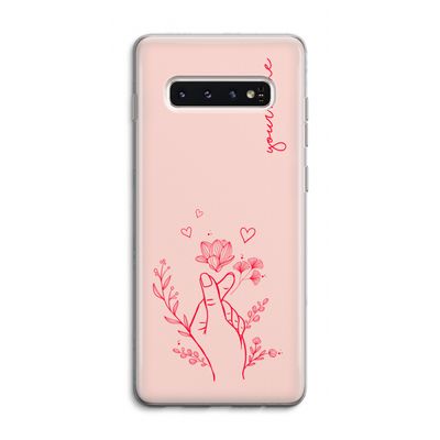 Giving Flowers: Samsung Galaxy S10 4G Transparant Hoesje