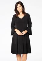 Yoek Jurk met ruches | Zwart | Maat 58/60 Yoek Jurk met ruches | Zwart | Maat 58/60